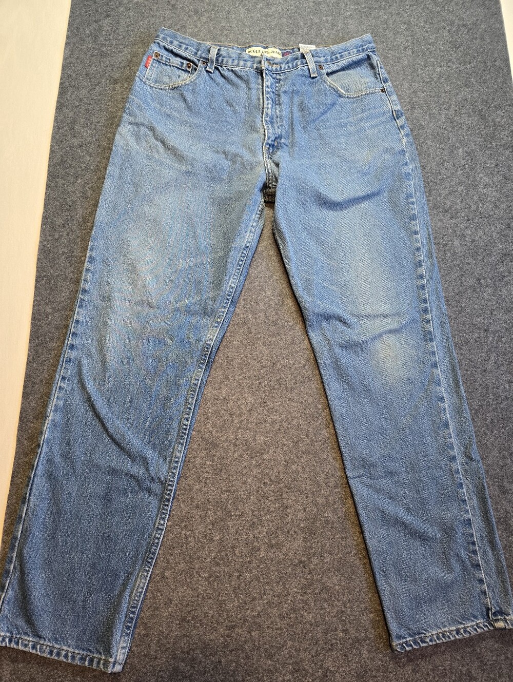 Bugle Boy Jeans Mens Size 34x31.5 Blue 750 Relaxed Fit Cotton Denim Vintage